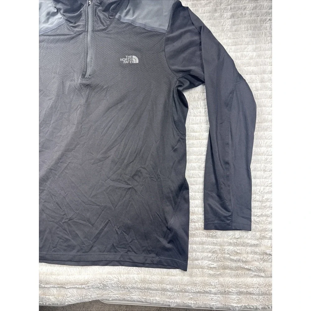 The North Face FlashDry XD‎ Pullover Mens Large Black 1/4 Zip Shirt Athletic Top